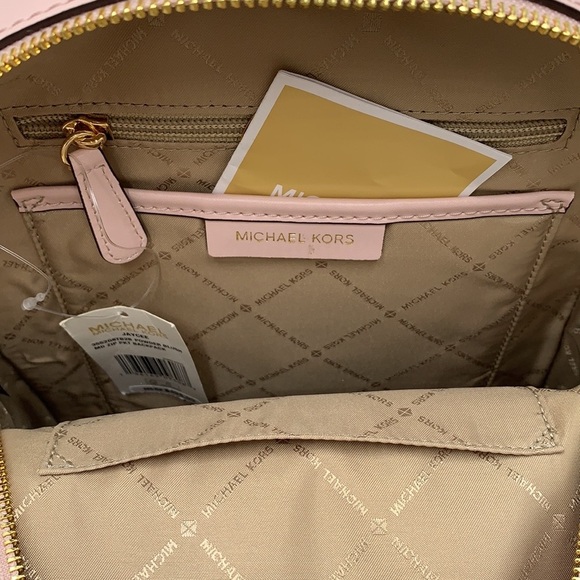 MICHAEL KORS JAYCEE MEDIUM BACKPACK BROWN / PINK SIGNATURE COLOR - Picture 11 of 16